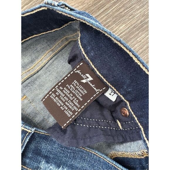 7 For All Mankind The Slim Cigarette Skinny Blue Jeans Size 27 - Picture 4 of 4